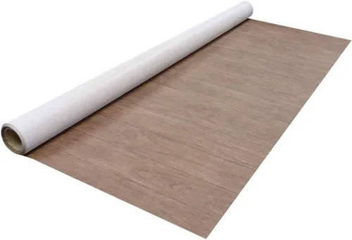 d-c-fix Rollo de Suelo para Exteriores - Madera de Roble Marrón - 6' x 12', 72 pies cuadrados - Cubierta de Suelo Impermeable y para Todo Clima -