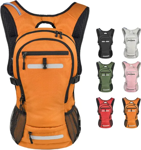 Vista 8 de Zavothy Mochila de senderismo multiusos de 18 litros con bolsa de agua de 3 L, mochila de hidratación duradera con compartimento aislado