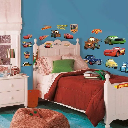 Vista 2 de RoomMates Disney Pixar Cars Piston Cup Champs Adhesivos para pared, pelar y pegar, RMK1518GM