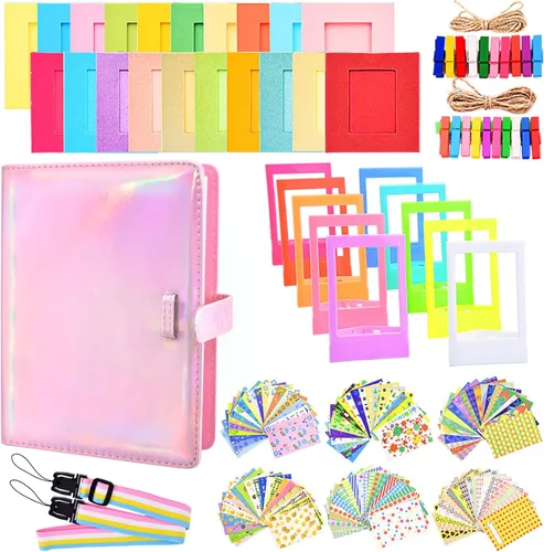 Vista 11 de Sunmns Kit de accesorios compatible con cámara instantánea Fujifilm Instax Mini 12 11 9 8 90 70, incluye álbum, calcomanías de película, marcos