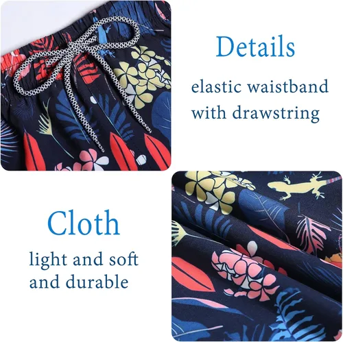 Vista 4 de Biwisy Mens Swim Trunks Quick Dry Swim Shorts with Mesh Lining Funny Beach Shorts