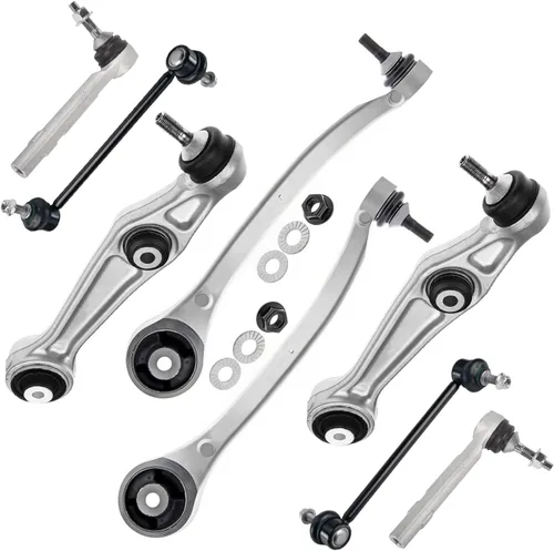 Vista 81 de Detroit Axle - Kit de ocho piezas - brazos de control de suspensión inferior delantero y trasero con juntas de bolas, extremos de barras