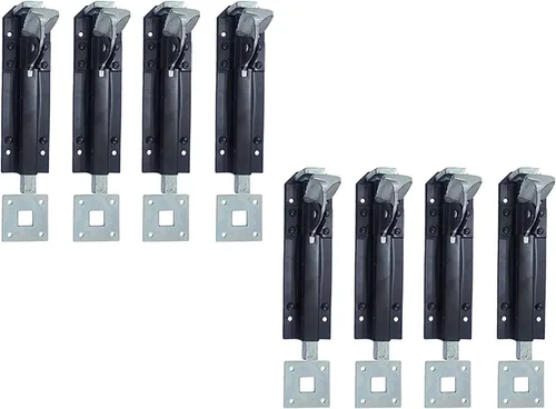 Adonai Hardware Dionysius - Pestillos de pie de hierro forjado de alta resistencia de 7.50 pulgadas (1, latón antiguo) para puertas de granero de