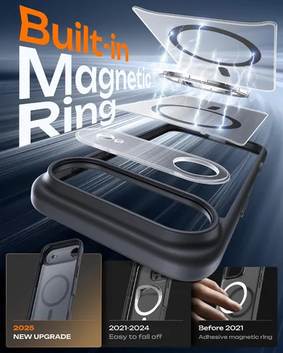 Vista 123 de TOCOL Funda para iPhone 11, compatible con Magsafe, protección completa de cámara, imanes integrados, protección contra caídas, funda translúcida