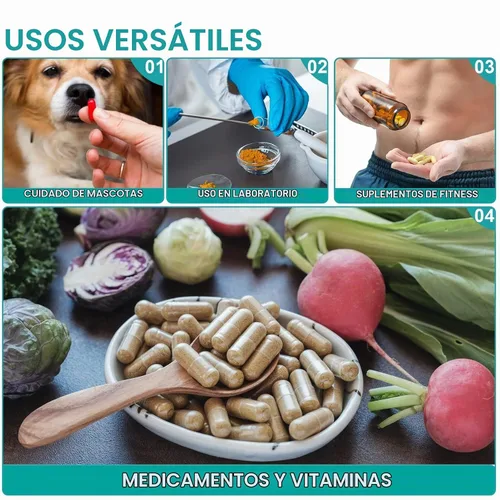 Vista 8 de Kits de máquina de llenado de cápsulas de 8 piezas para relleno de cápsulas de píldoras vacías, suministros para el hogar y laboratorio - Espátula