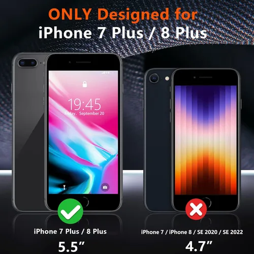 Vista 2 de SPIDERCASE para iPhone 7/8 Plus, [protección contra caídas de 10 pies de grado militar] [antideslizante]