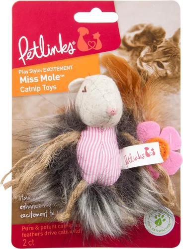 Vista 21 de Petlinks Batty Beta Fish Crinkle - Juguete para gatos con hierba gatera - bronceado/azul, talla única