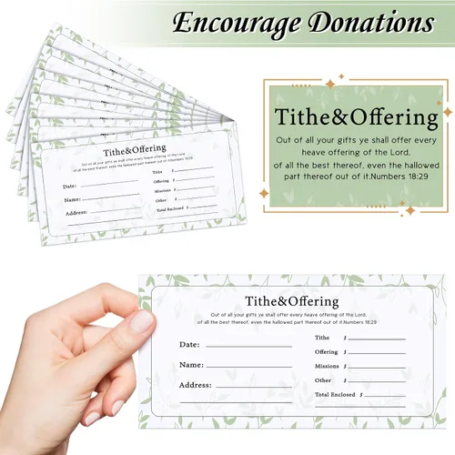 Vista 2 de Woanger 1500 sobres de donación y ofrendas de iglesia a granel, sobres en blanco para ocasiones religiosas, suministros de iglesia, oferta de cheques
