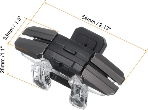 Vista 2 de MECCANIXITY Gaming Trigger Mobile Game Controller 1 Pair Six-Finger Linkage Fire Key Burst Shooter Type-C for 4.7-6.5 Inch Cell Phone with 18.5cm