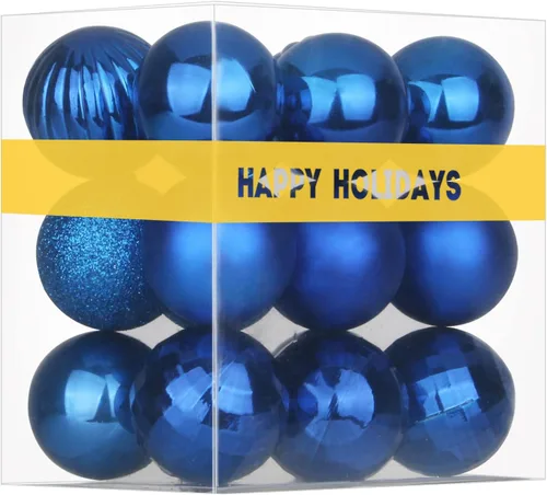 Vista 16 de Bolas pequeñas de Navidad doradas de 1.6 pulgadas, adornos de decoración para árbol de Navidad, bolas colgantes inastillables para decoraciones