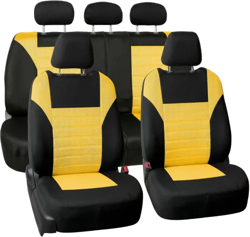 Vista 34 de Fundas de malla 3D de primera calidad para asiento de auto, camión o caravana, de FH GROUP (FH-FB068115), Gris