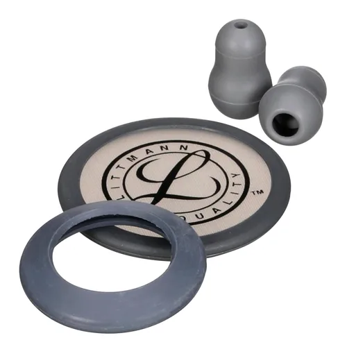 Vista 3 de 3M Littmann Kit de piezas de repuesto para estetoscopio, negro, compatible con Classic II S.E., incluye puntas auriculares pequeñas de sellado suave