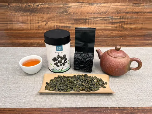 Vista 2 de Xin Qing Dragón Negro Oolong Té Formosa Ulong Dragon Tea Ulong Té Ulong Taiwán Oolong de alta montaña 2.65 oz