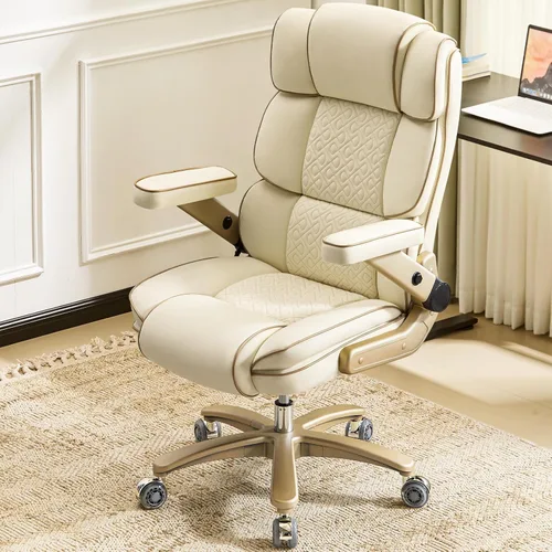 Vista 9 de Silla de oficina grande y alta, 500 libras, reposabrazos 5D, silla ejecutiva de cuero resistente con asiento cómodo, lumbar ajustable, respaldo