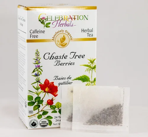Vista 2 de Celebration Herbals té de bayas de árbol orgánico Chaste, 24 bolsas