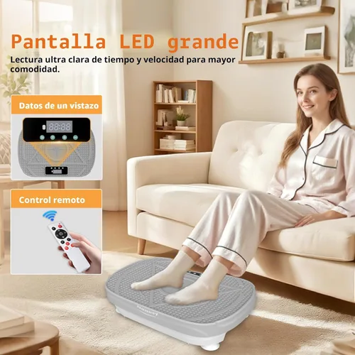 Vista 7 de Homesy Vibration Plate Exercise Machine, Vibrating Plate for Lymphatic Drainage, Full Body Shaking Workout Fitness Platform Board, Sport Gym