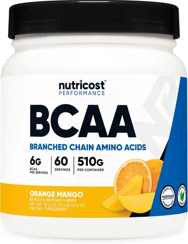 Vista 14 de Polvo Nutricost BCAA (Uva, 120 porciones) - Sin gluten, sin OMG, vegetariano, proporción óptima 2:1:1