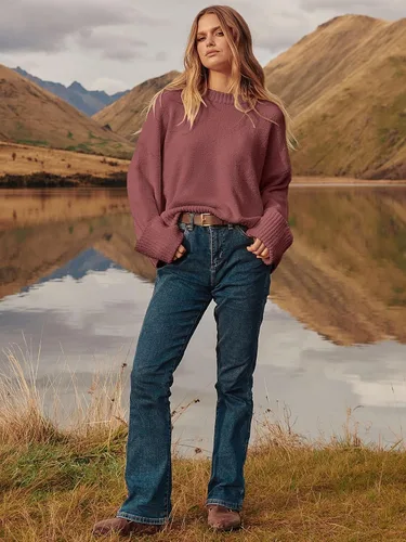 Vista 7 de ANRABESS Suéter de manga larga con cuello redondo para mujer, de gran tamaño, de punto mullido, informal, grueso, cálido, para otoño 2024, trajes