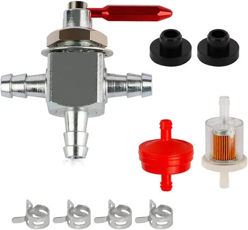 HUZTL Válvula de cierre de combustible bidireccional reemplaza para cortacésped 1-633347 Hustler 745059 Scag 482212 E633347 Zero Turn Lawn Mower ZTR