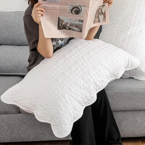 Vista 9 de BOSOWOS Fundas de almohada tamaño Queen de 20 x 30 pulgadas, juego de 2, ultrasuaves y transpirables, fundas de almohada acolchadas para dormir Gris