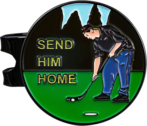 Vista 8 de Marcador de pelota de golf con clip magnético para sombrero, divertido regalo de golf