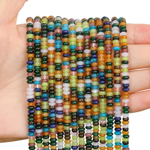 Vista 66 de BONNY BOXX 1 hebra (150 piezas) Cuentas naturales de turquesa africana de 2 * 4 mm, cuentas de disco de ábaco de piedra natural, cuentas sueltas