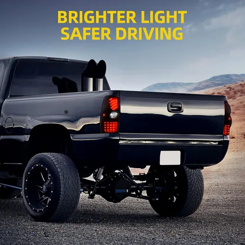 Vista 6 de DWVO Luces Traseras LED Conjunto de Luces Traseras Compatible con 1999 2000 2001 2002 2003 2004 2005 2006 Chevy Silverado / Estilo de Cuerpo 2007