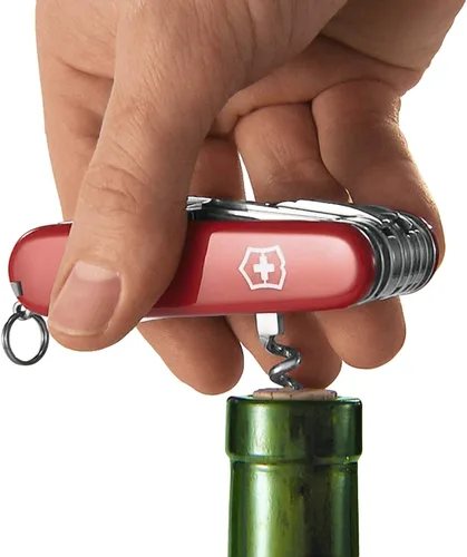 Vista 7 de Victorinox Outrider Swiss Army - Cuchillo de bolsillo, grande, multiherramienta, 14 funciones, hoja, tijeras, rojo