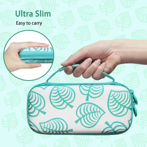Vista 3 de TIKOdirect Carrying Case for Nintendo Switch lite, Shockproof Portable Travel Bag with Glitter Galaxy case, Screen Protectors and Cute Leaf Thumb