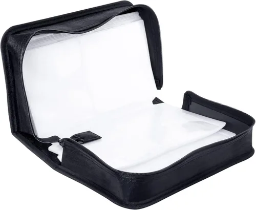 Vista 11 de Soporte para CD/DVD, capacidad de 128 CD, VCD multimedia, almacenamiento, soporte, folleto, organizador (plateado)