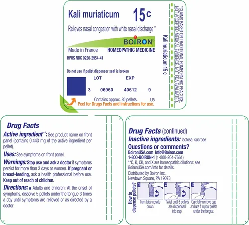 Vista 8 de Boiron Kali Muriaticum 15C para congestión nasal con descarga nasal blanca - 80 pellets