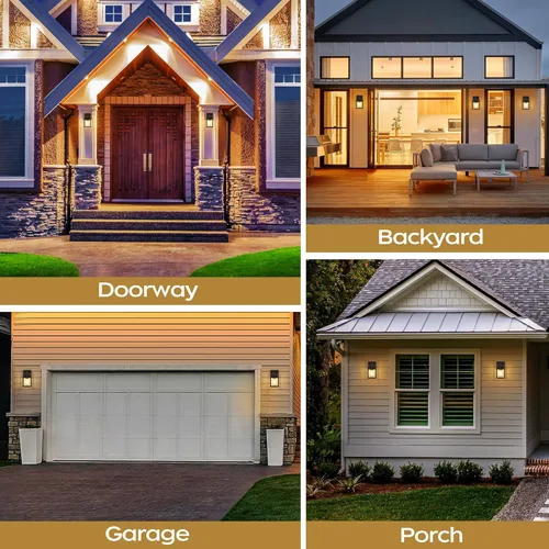 Vista 6 de WIHTU Luces al Aire Libre para Casa, Accesorios de Luz LED para Porche Exterior, Luz de Pared al Aire Libre Impermeable, Apliques de Luz para Patio