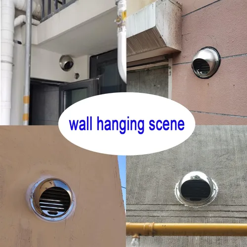 Vista 3 de MBROS Ventilación con rejillas, rejillas de ventilación de acero inoxidable, cubierta de rejilla con rejilla, con tapa de ventilación de malla