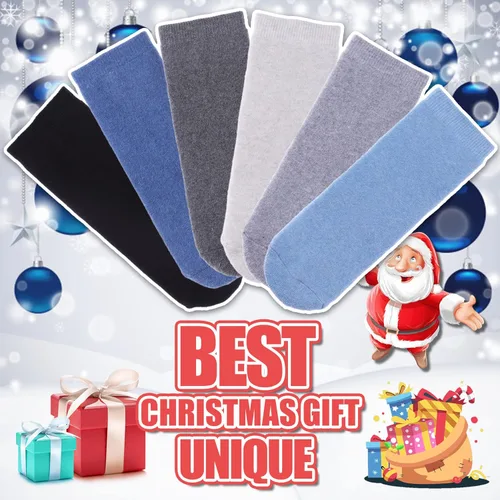 Vista 6 de Dosoni Calcetines antideslizantes para bebés, niñas y niños pequeños, calcetines de regalo de algodón grueso y cálido