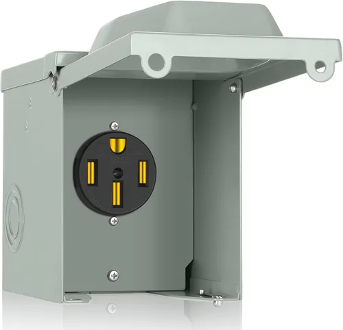 Vista 9 de PAULINN Nema TT-30R - Caja de toma de corriente para caravana de 30 amperios, panel para exteriores cerrado y bloqueable para receptáculo al aire