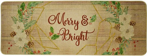 Vista 10 de Morning View Tapete de Navidad para puerta de vacaciones, tapete decorativo tropical de bienvenida para interiores y exteriores, extra largo