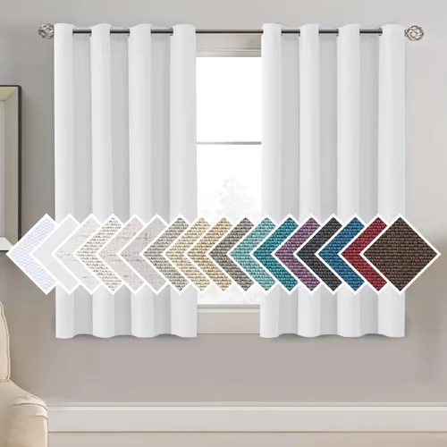 Vista 45 de H.VERSAILTEX Cortina de lino para oscurecer la habitación para dormitorio/sala de estar, cortinas opacas extra anchas de 100 x 84 pulgadas