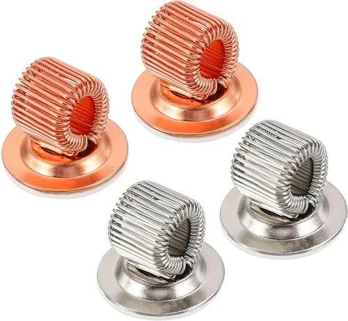 Vista 8 de PATIKIL Pen Holder Clips, 2Pcs Metal Rotatable Self Adhesive Spring Loop Pencil Organizer for Office Wall Refrigerator Whiteboard Map, Multicolor