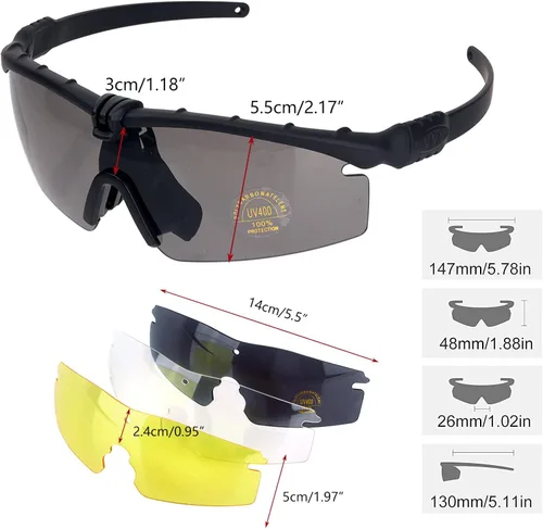 Vista 2 de Gafas deportivas antivaho Gafas de sol con 3 lentes intercambiables