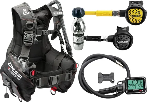 CRESSI Paquete de buceo para buceadores apasionados - Todo el equipo necesario para comenzar - Start-er Pro Pack: fabricado en Italia, calidad desde
