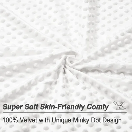 Vista 4 de PHF Minky Dot - Fundas de almohada europeas de 26 x 26 pulgadas, paquete de 2 fundas de almohada suaves y acogedoras de terciopelo real, sin