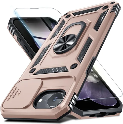 Vista 157 de Janmitta Funda para iPhone XR Cubierta de Teléfono con Cubierta Deslizante Integrada para Lente de Cámara + Protector de Pantalla, Resistente a Azul