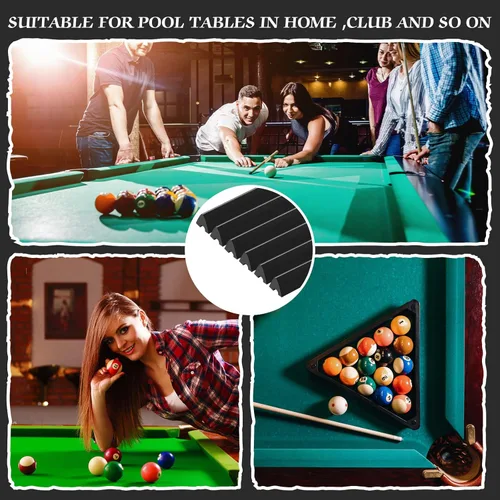 Vista 7 de Syhood Juego de 6 protectores de goma K66 para mesa de billar, cojines de goma para riel de billar de 8 pies para accesorios de mesa de billar