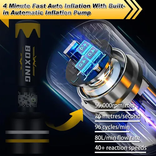 Vista 2 de Upgrated Standing Punching Bag for Adults with Automatic Built in Air Pump, 69'' Heavy Bag Boxing Equipment with 12OZ Gloves Kicking Bag for