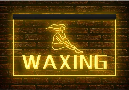 Vista 10 de 160011 Waxing Salon Beauty Shop Center - Letrero de neón con luz LED (12 x 8 pulgadas, 16 colores por control remoto)