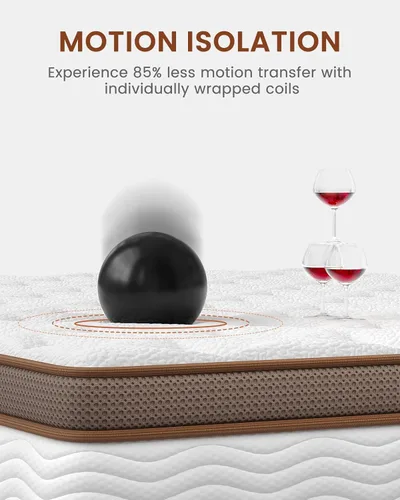 Vista 6 de BedStory Full Size Mattress - 13 Inch Hybrid Mattresses with Orthopedic Spinal Support & Motion Isolation - Individually Pocketed Springs