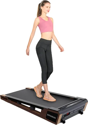 Bifanuo Walking Pad Under Desk Treadmill Small Compact Walking Treadmill with Incline 5° Fit Standing Desk