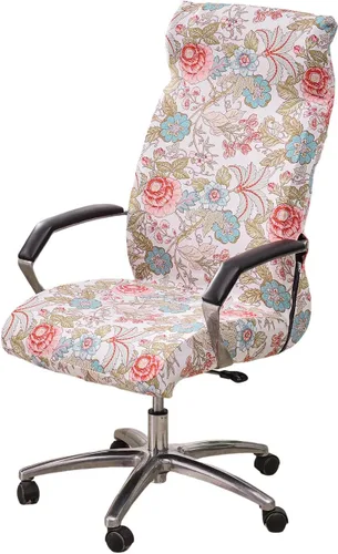 Vista 37 de CRFATOP Funda elástica para silla de oficina de computadora con cremallera duradera, funda giratoria universal para silla de escritorio