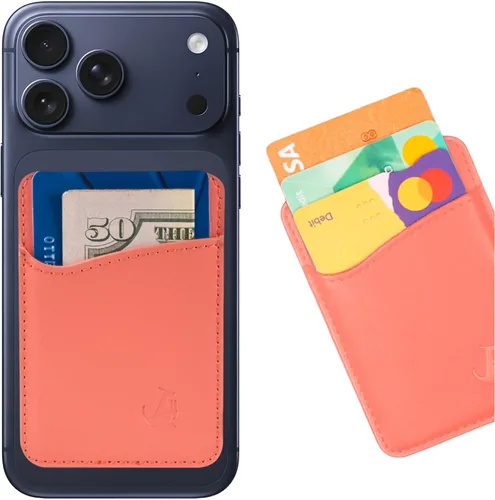 Vista 11 de Wallaroo Premium - Tarjetero adhesivo de cuero para teléfono celular - Para Android e iPhone - Para mujeres y hombres - Resistente con forro