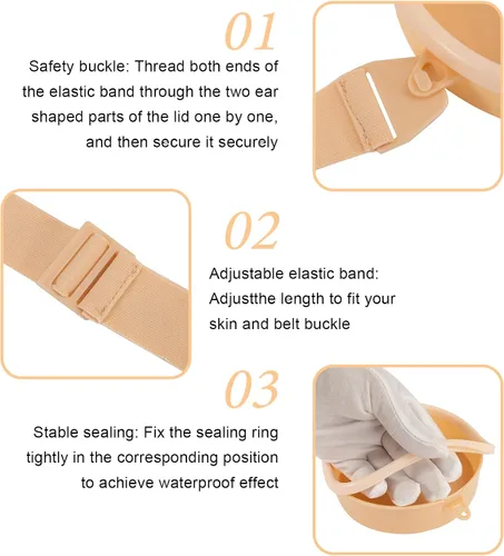 Vista 4 de Cubierta de ducha de ostomía, cubierta de baño impermeable para pacientes con ostomía, suministros de colostomía, suministros de ostomía.